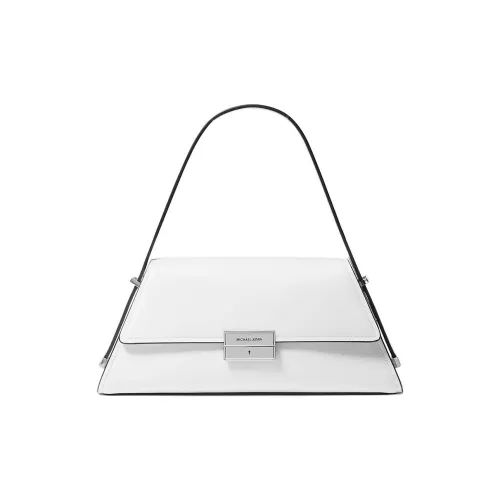 MICHAEL KORS Leather One Shoulder Handbags Medium Size Women's Optical White