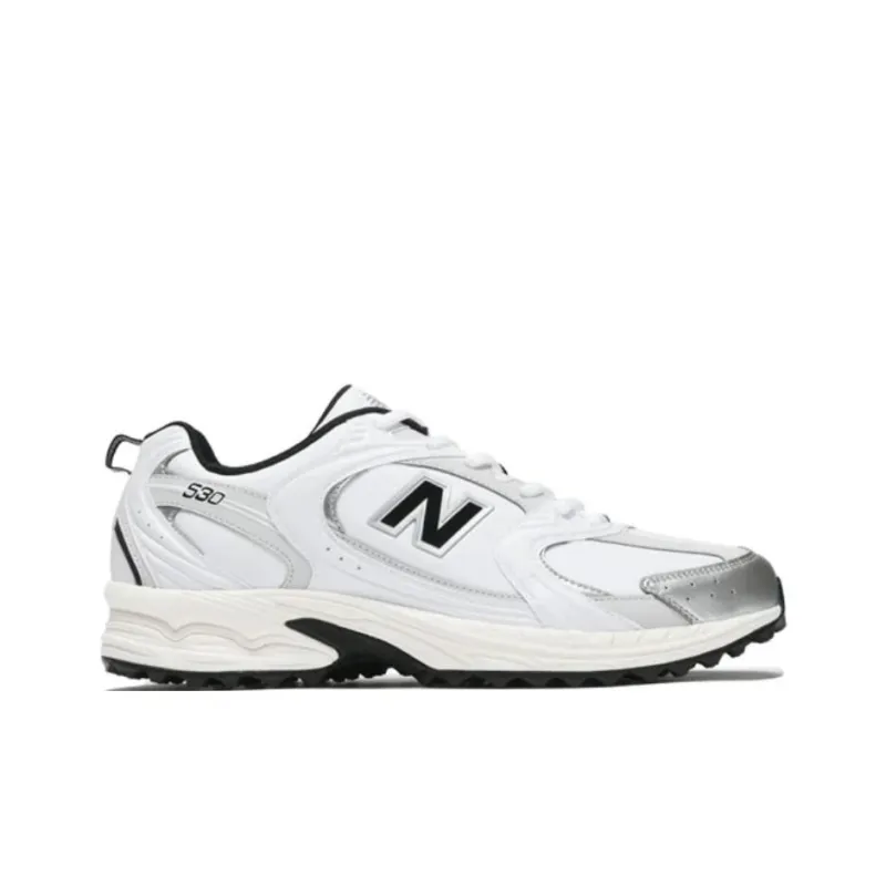 New Balance NB 530 Anti Slip Wear Resistant Low Top Running Shoes Unisex White-1