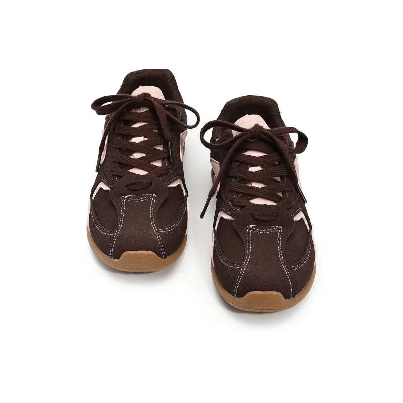 Feiyue Skateboard Shoes Women's Low Top Brown/Khaki-18