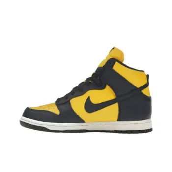 Nike Dunk High Anti-Slip Wear-Resistant High-Top Skateboard Shoes Unisex Yellow