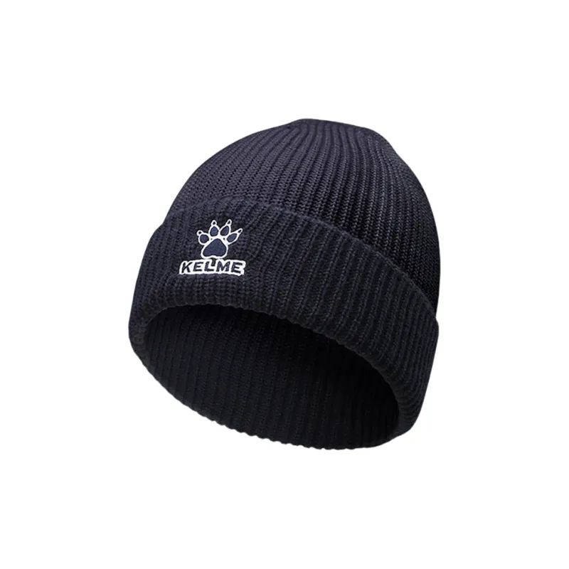 KELME Acrylic Beanies Unisex Black Dark Gray Khaki Navy Blue-3
