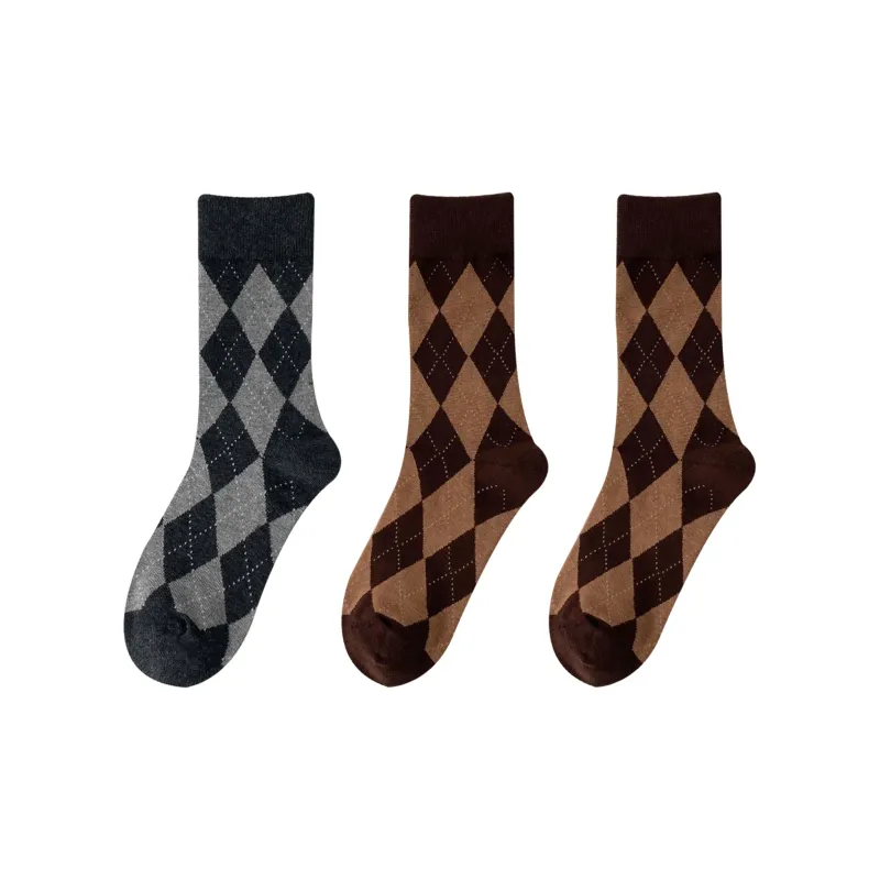 XXLLG Mid Calf Socks Women's 3 Pack Mixed Color-9