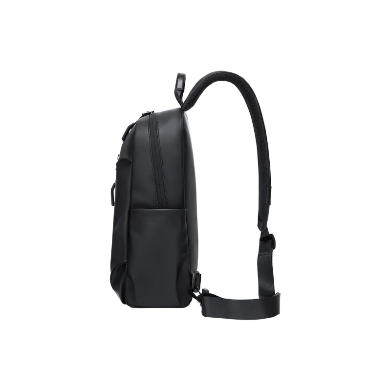 POLO Fabric Men's Sling Bag Large Size Men's Obsidian Black/Mineral Gray-4
