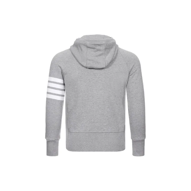 THOM BROWNE Classic Loopback 4 Bar Zip Hoodie-1