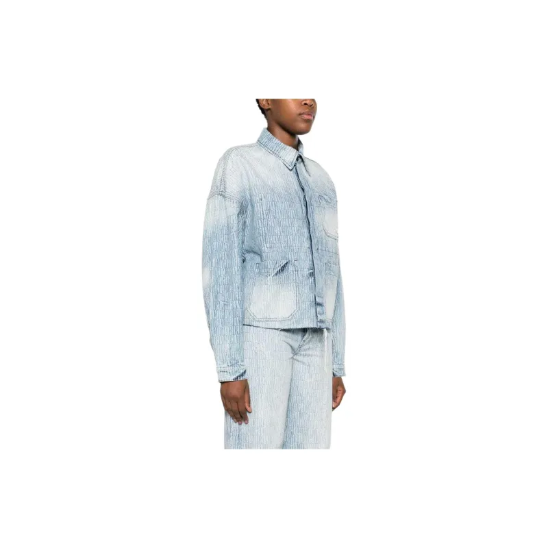 AMIRI Denim Jacquard Workwear Jacket 'Light Indigo'-3
