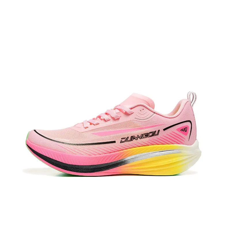DUANGOU Running Shoes Unisex Low Top Pink/Aqua Green/Contrasting Colors-1
