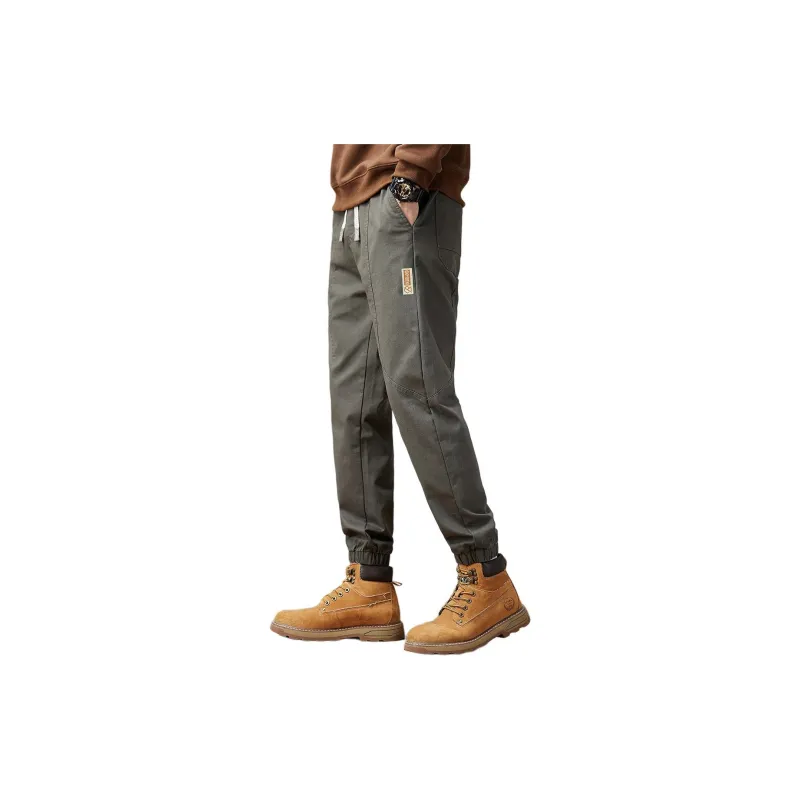 DEBRAND Casual Pants Men's Military Gray-1