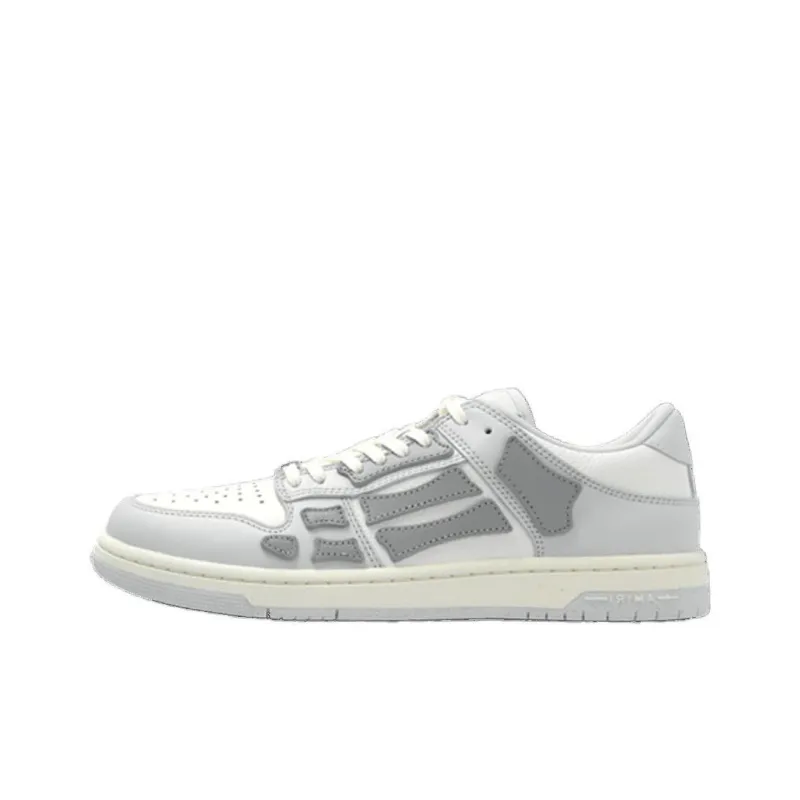 AMIRI Skel Top Low Top Skateboard Shoes Women's White Gray-0