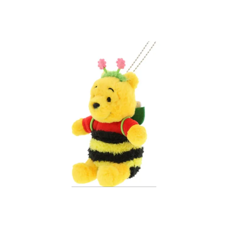 Disney The Honey Shaped Winnie The Pooh With Floral Patterns Dolls Plush Pendant 15cm High-3