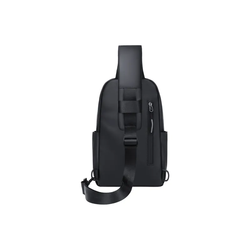 POLO Fabric Men's Sling Bag Large Size Men's Obsidian Black/Mineral Gray-3