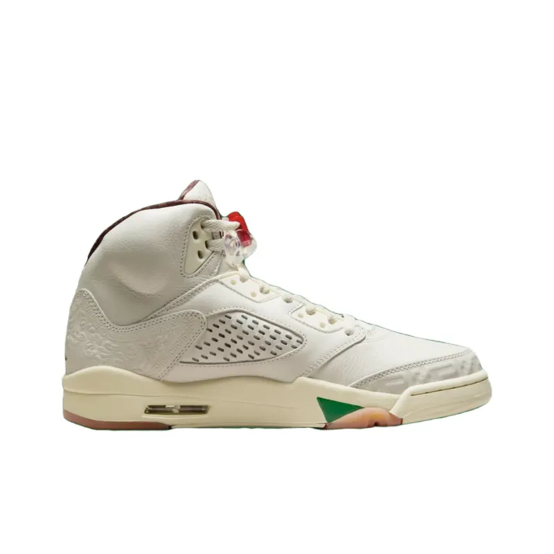 Jordan Air Jordan 5 Retro Durable Breathable Mid-Top Vintage Basketball Shoes Men's Brown-1