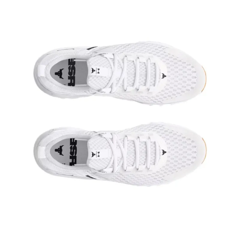 Under Armour Project Rock BSR 4 Breathable Low-Top Training Shoes Women's White-3