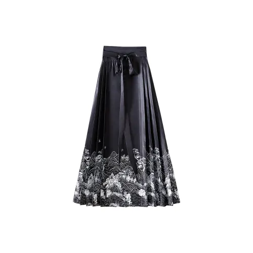 TOUCH Casual Long Skirts Women's Black