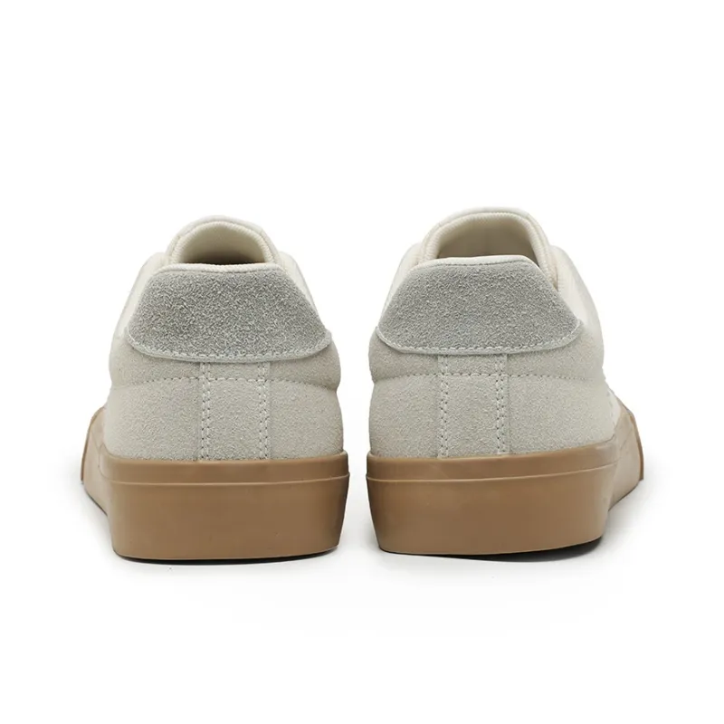 Warrior Wear resistant Lightweight Breathable And Non slip. Low Top Skateboard Shoes Unisex Beige Gray-4
