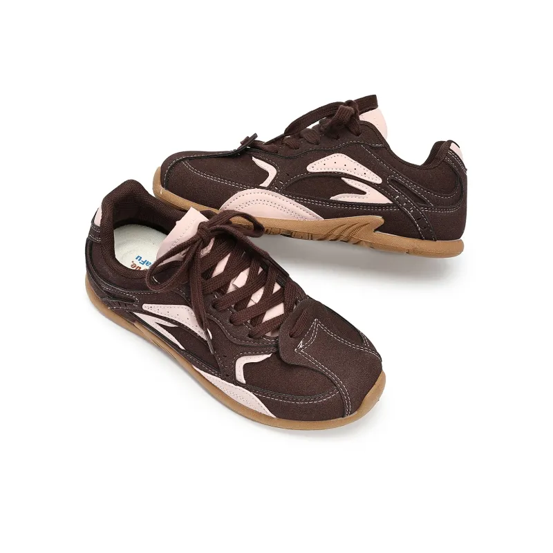 Feiyue Skateboard Shoes Women's Low Top Brown/Khaki-17