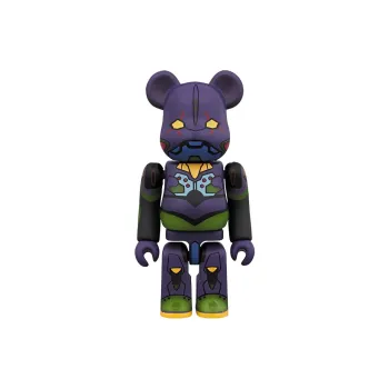 BE@RBRICK Movie Animation Evangelion 01 Nighttime Combat Glow in The Dark Version Hang Tag Box 100%