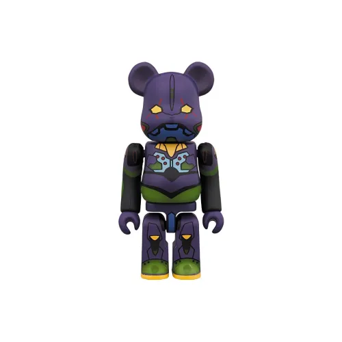 BE@RBRICK Movie Animation Evangelion 01 Nighttime Combat Glow in The Dark Version Hang Tag Box 100%