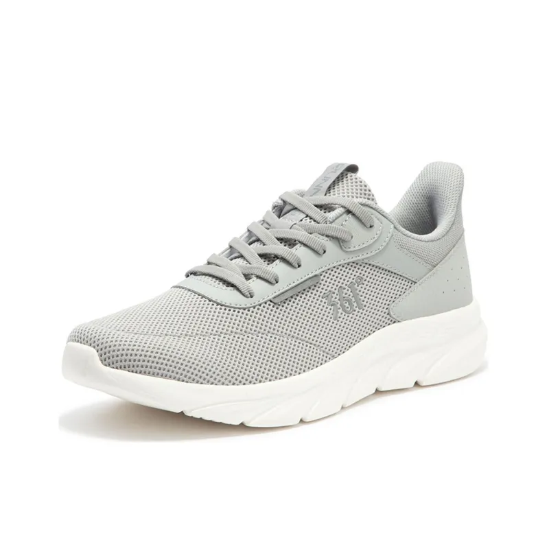361° Cushioning Wear Resistant Low Top Casual Running Shoes Men's White Gray-1