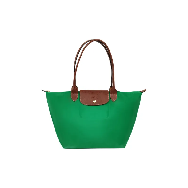 LONGCHAMP Recycled Canvas Dumpling Bag Handbags Women's Emerald Green-0