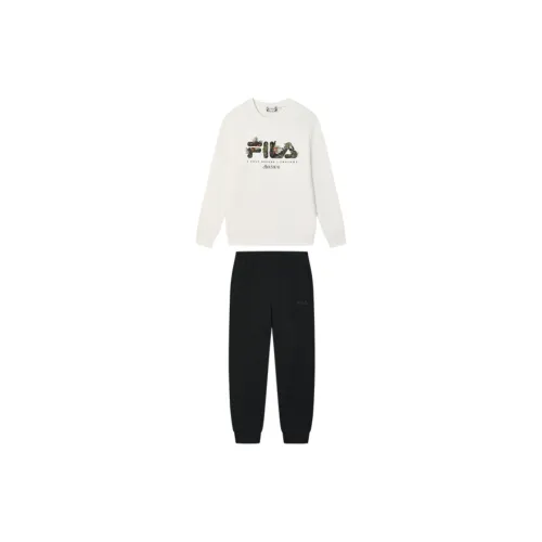 FILA Casual Sportswear Men Cloud White+Black