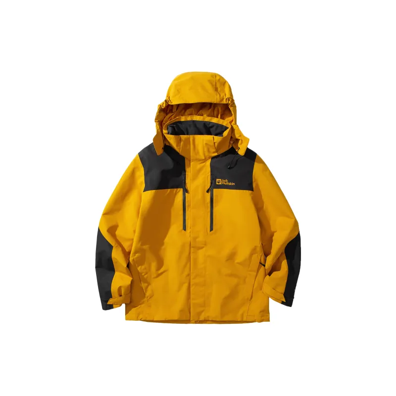 Jack Wolfskin City Outdoor Collection Jackets Coats Men's Floral Yellow-1