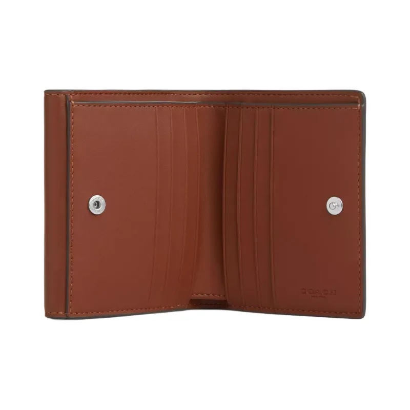 COACH Eliza Calfskin Wallet Small Size Women's Redwood-1