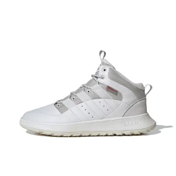 Adidas Wear Resistant Mid Top Basketball Shoes Unisex White