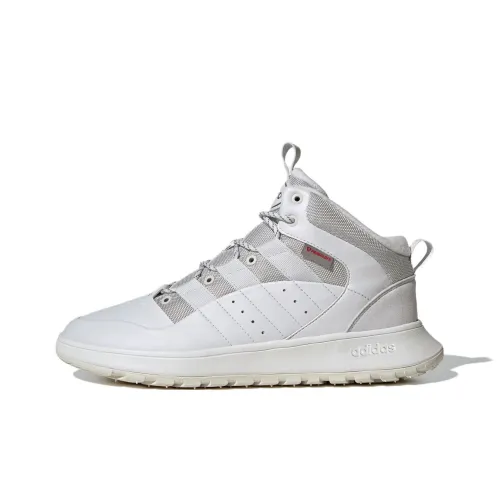 Adidas Wear Resistant Mid Top Basketball Shoes Unisex White