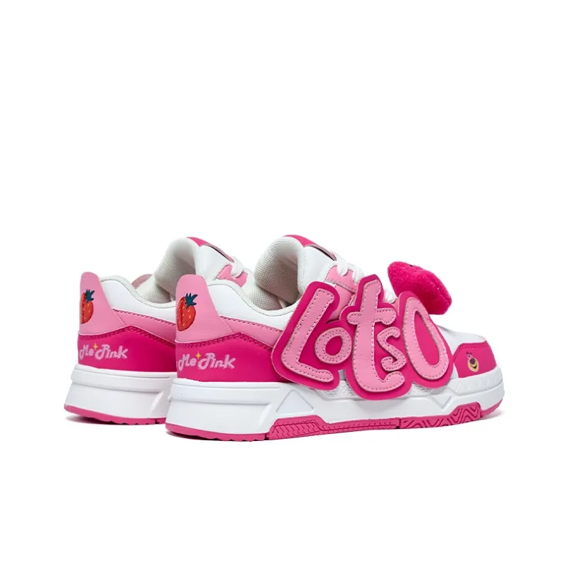 Disney Strawberry Bear Series Slip Resistant, Abrasion Resistant, Breathable Low Top Skateboard Shoes Women's Pink-1