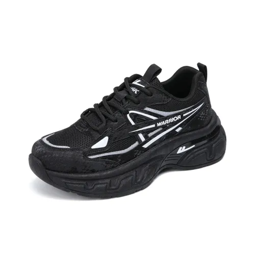 Warrior Wear resistant Lightweight Breathable And Non slip. Low Top Chunky Sneakers Women's Black