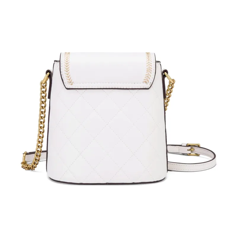 FAIRWHALE Cow Split Leather Shoulder Bag Crossbody Bag Regular Women's Raw White-2