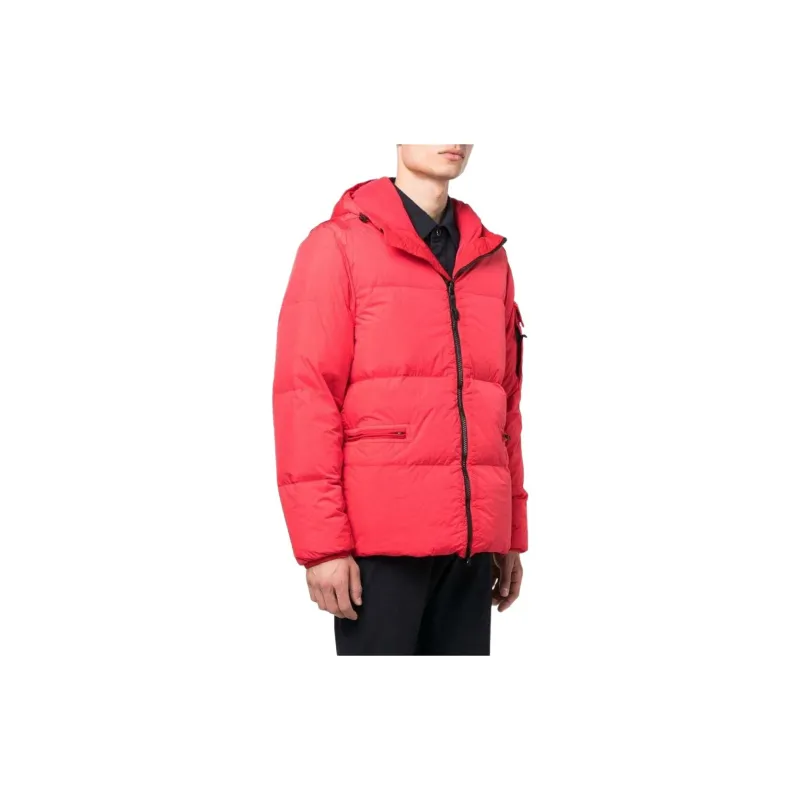 STONE ISLAND Logo Patch Down Jacket-2