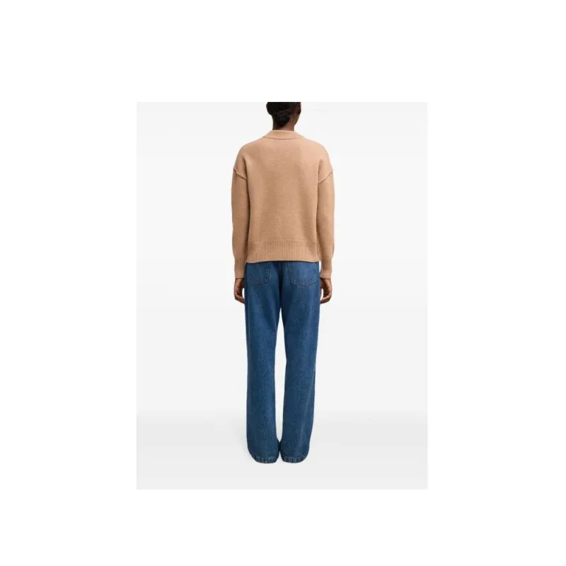 AMIPARIS Paris Ami De Coeur Logo Intarsia-Knit V-Neck Cardigan-6