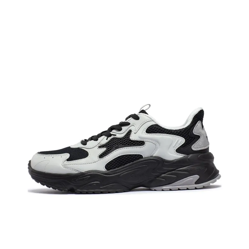 361° Cushioning Slip Resistant Low Top Casual Running Shoes Men's Black Gray-0