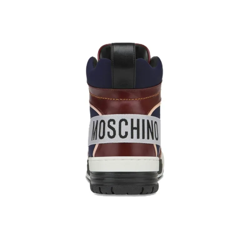 MOSCHINO Streetball High Top Skateboard Shoes Women's Dark Blue-3