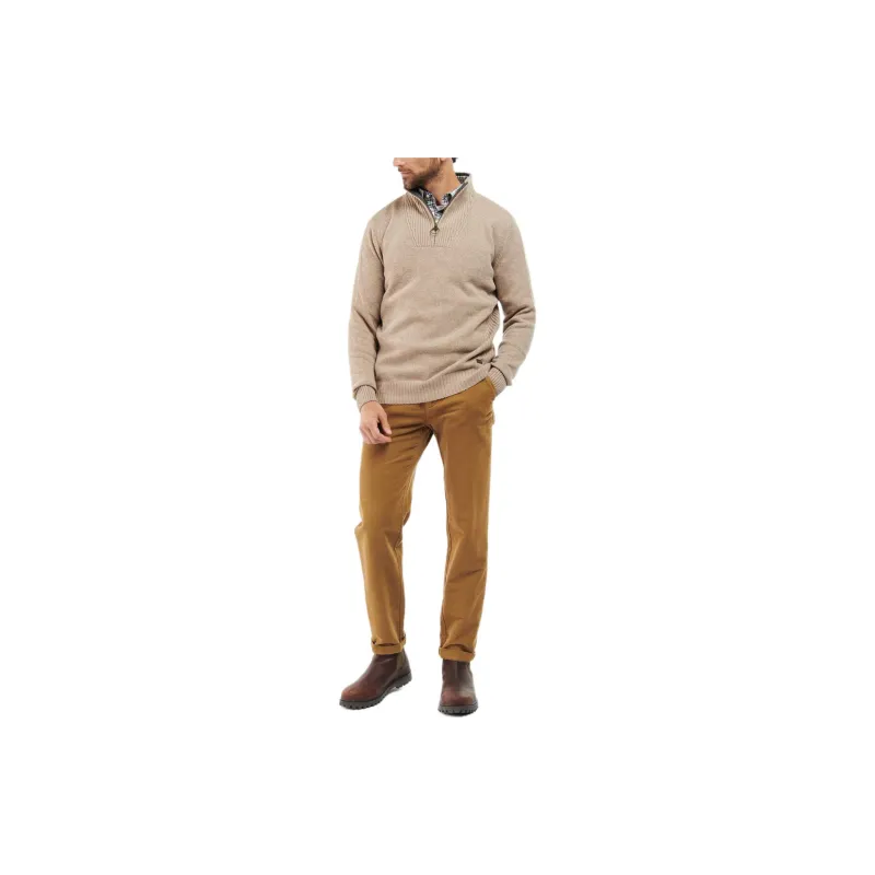 BARBOUR SS24 Sweater Men's Lime Gray-1