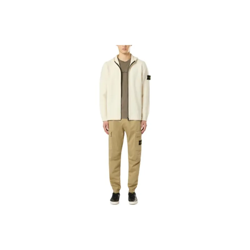 STONE ISLAND Logo Patch Hooded Cardigan-2