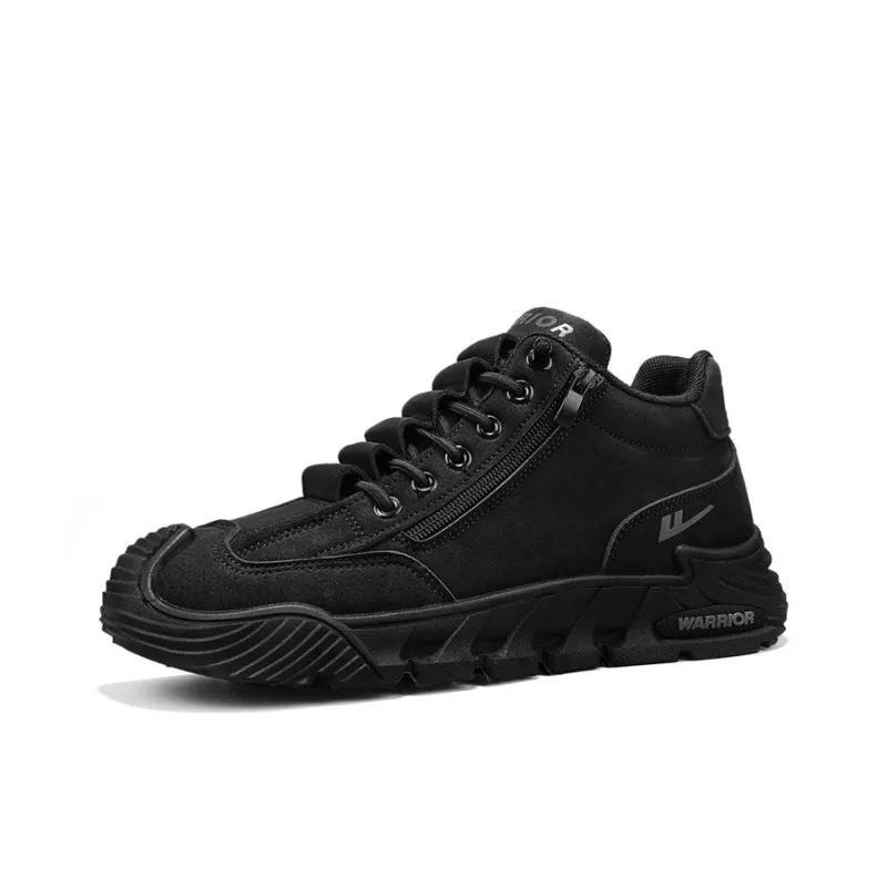 Warrior Slip on Slip on Shoes Abrasion Resistant Lightweight Slip Resistant Low Top Casual Shoes Men's Black-2