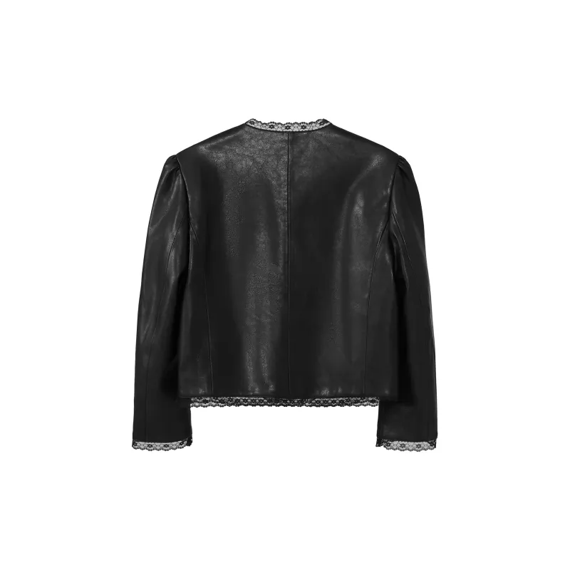 Fstudio Leather Jacket Women's Black-1
