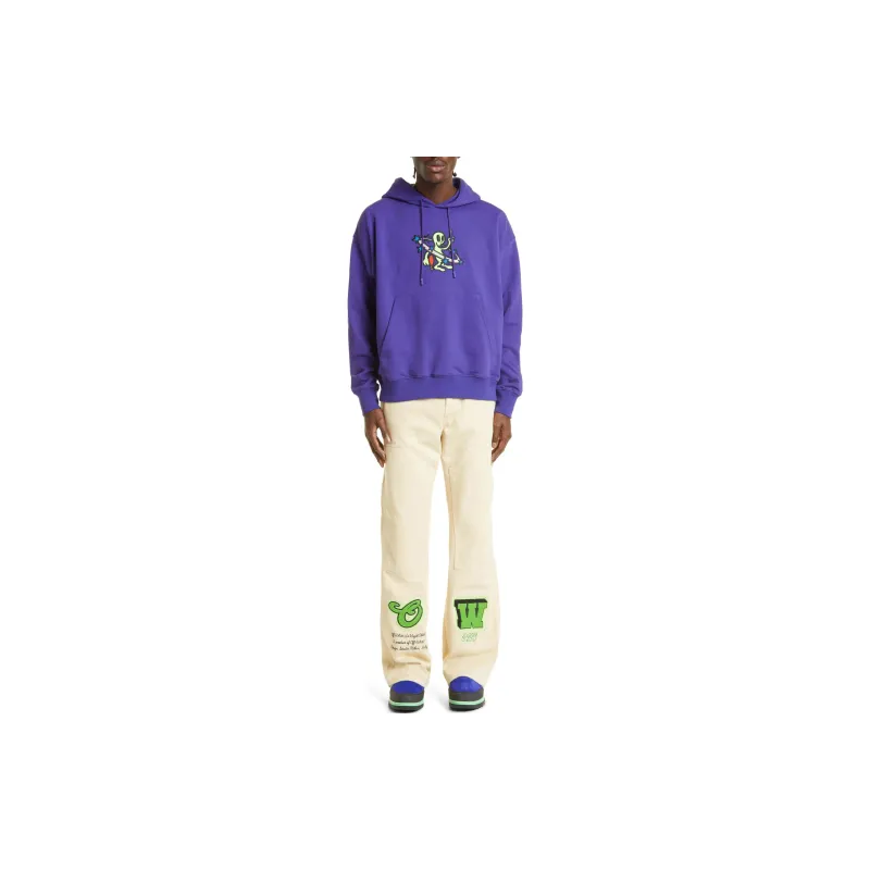 OFF WHITE Sweatshirt, Regular Fit Men's Purple-5