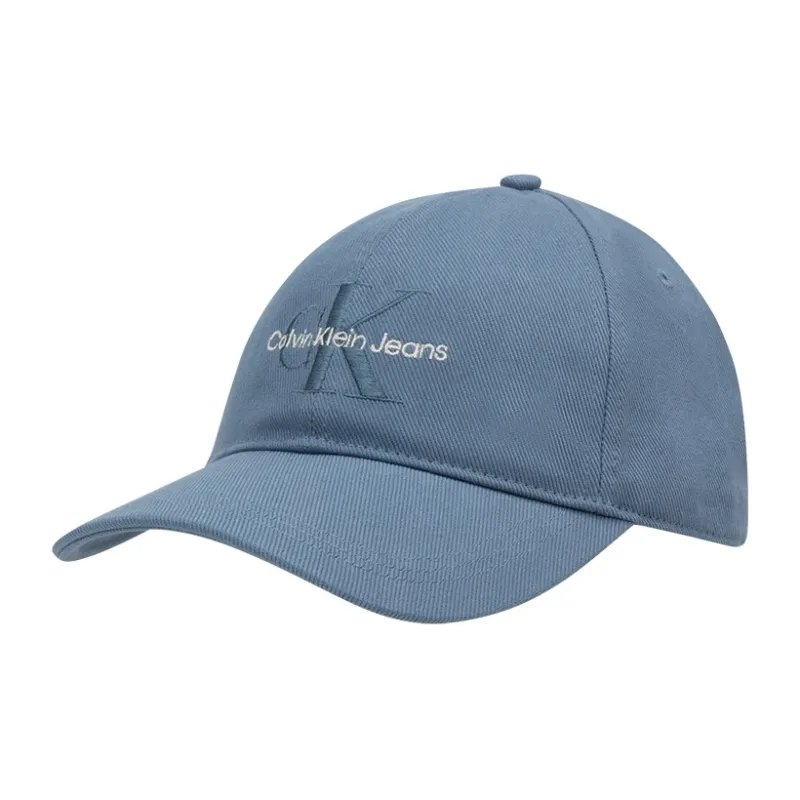 CALVIN KLEIN Cotton Baseball Caps Unisex Ceramic Blue-1