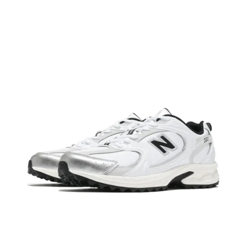 New Balance NB 530 Anti Slip Wear Resistant Low Top Running Shoes Unisex White-2