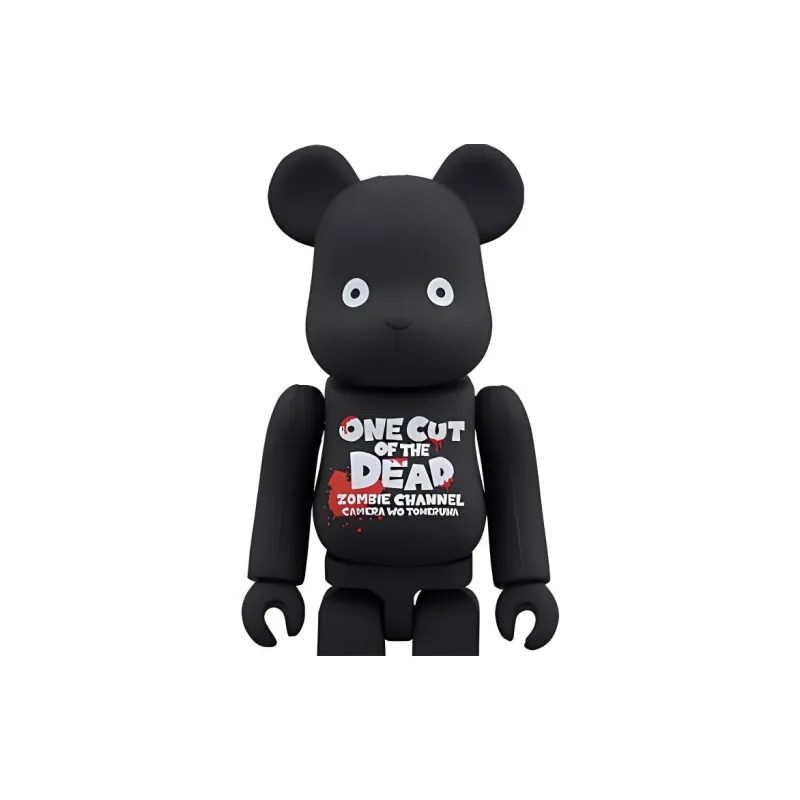 BE@RBRICK ONE CUT Of THE DEAD Camera Don't Stop Black Hang Tag Box 100%-2