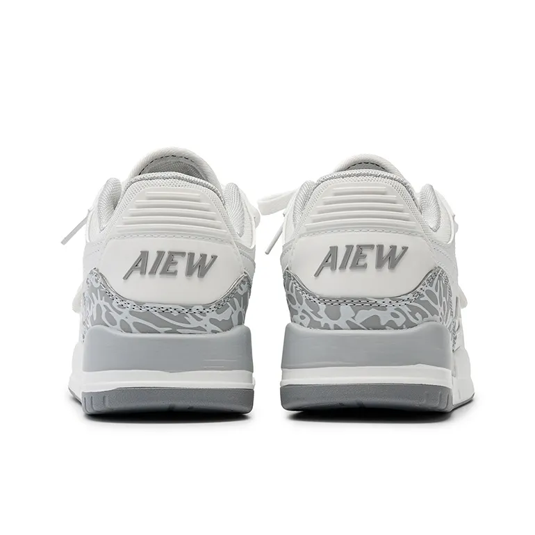 WELKIN&WZWJ Stars Collection White Sneakers Slip-Resistant Height Increasing Low-Top Skateboard Shoes Unisex-3