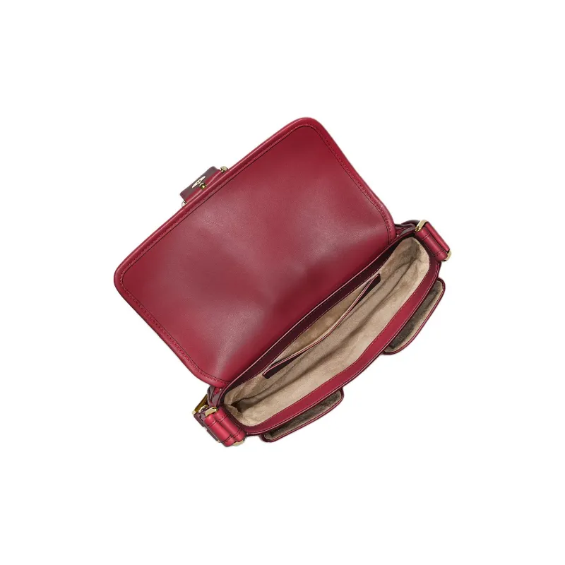 MICHAEL KORS Colby Leather Handbag Shoulder Bag Medium Size Women's Deep Red-1