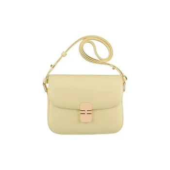A.P.C Grace Cow Leather Crossbody Bag Shoulder Bag Small Size Women's Lemon