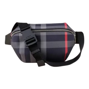 Burberry Canvas Fanny Pack Medium Size Men's Marine Blue