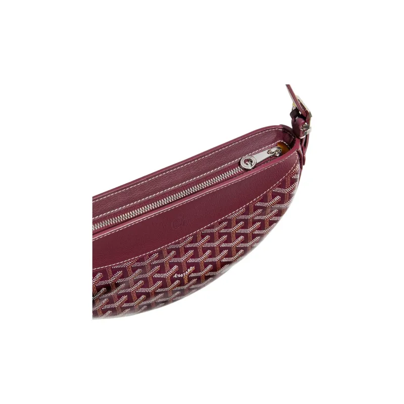 GOYARD Canvas With Calfskin Swift Bag Shoulder Bags Unisex Burgundy-3