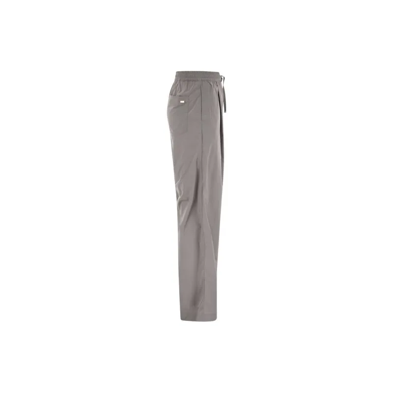 HERNO Drawstring Wide Leg Trousers-9