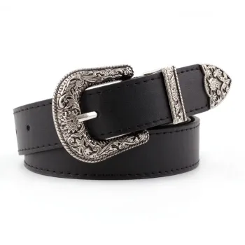 JONNY MOORE Alloy Leather Belts Women's 2.8cm